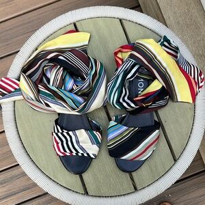 MONSE Multicolor Striped lace up Sandals size 7